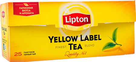 Чай Lipton Yellow Label 50гр*25пакетов/24
