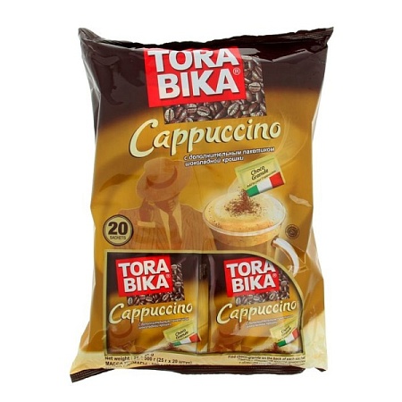 Капучино Tora Bika Cappuccino 25 г  20 штук в упаковке