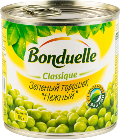 Горошек зеленый Bonduelle Classique 400 гр