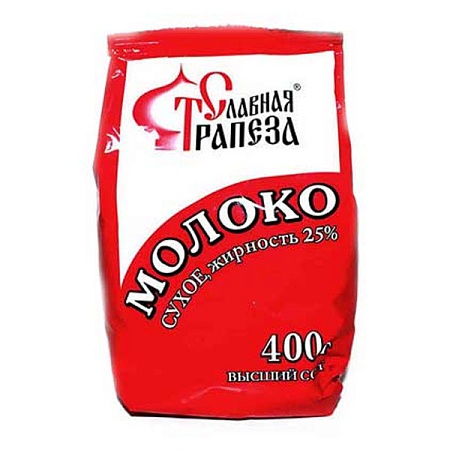 Молоко сухое 400гр Славная трапеза 26% /12
