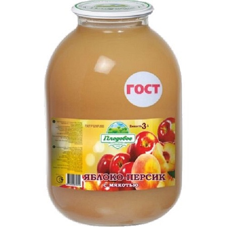 Сок Яблочно-персиковый с мякотью 3 л