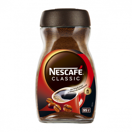 Кофе Nescafe Classic  порошкообразный 95гр стеклянная банка/12