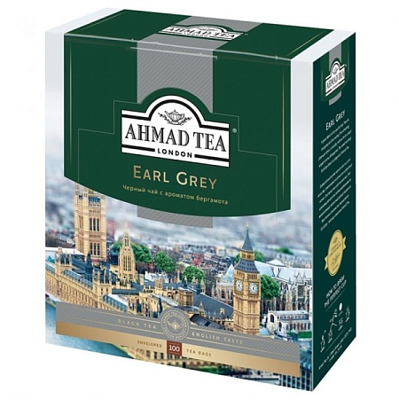 Чай Ahmad EARL GREY tea черный 200гр/12