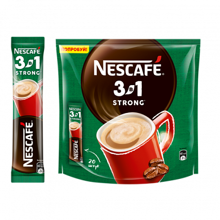 Кофе Nescafe 3 в 1 STRONG 20штук*16гр (320гр) /20