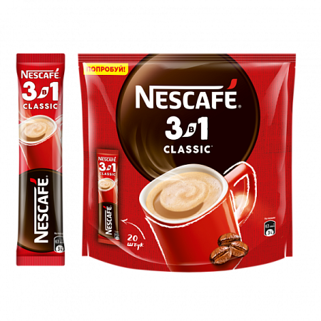 Кофе Nescafe 3 в 1 Classic 20 штук