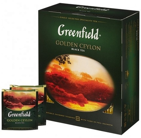 Чай Greenfield Golden Ceylon 100 пакетов