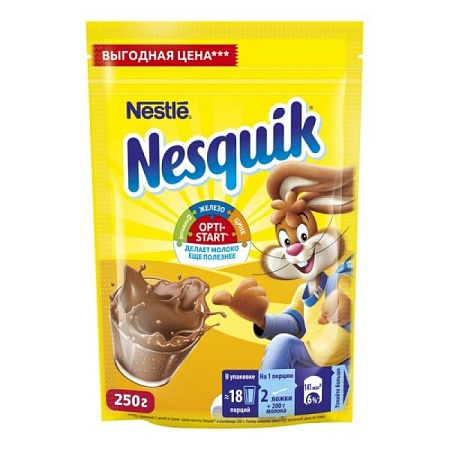 Какао Nescquik 250г пакет/24