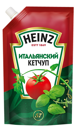 Кетчуп 320гр Heinz ИТАЛЬЯНСКИЙ дойпак /16